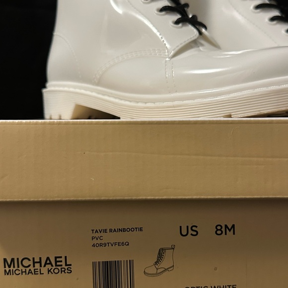 Michael Kors Optic White Rain Booties - Picture 3 of 5